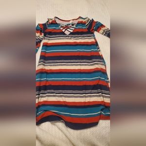 Cotton dress medium striped